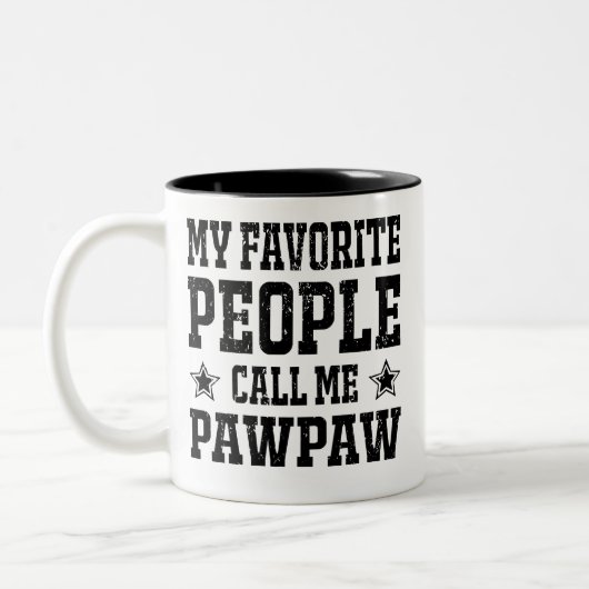 Mijn favoriete mensen noemen me PawPaw Tweekleurige Koffiemok (Links)
