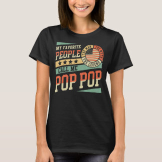 Mijn favoriete mensen noemen me Pop Pop Mannen Vin T-shirt