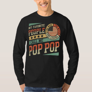 Mijn favoriete mensen noemen me Pop Pop Mannen Vin T-shirt