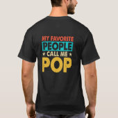 Mijn favoriete mensen noemen me pop typografie t-shirt (Achterkant)