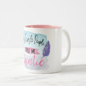 Mijn favoriete mensen noemen me tante Coffee/Tea M Tweekleurige Koffiemok (Voorkant rechts)