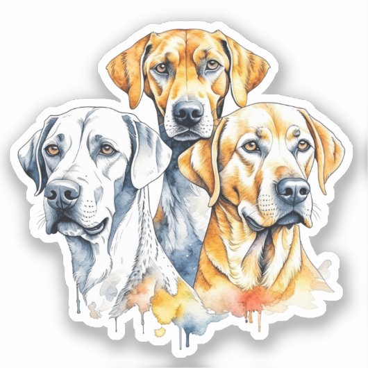 Mijn favoriete mensen zijn honden sticker (Voorkant)