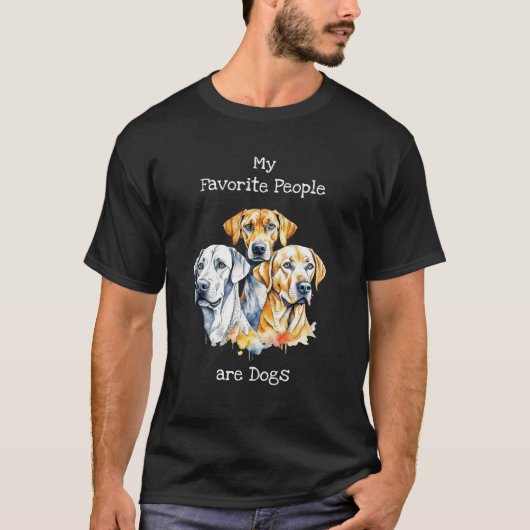 Mijn favoriete mensen zijn honden t-shirt (Voorkant)