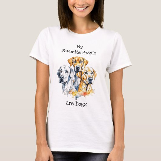 Mijn favoriete mensen zijn honden t-shirt (Voorkant)