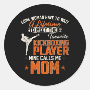 Mijn favoriete MMA-kickbokser belt me Ronde Sticker