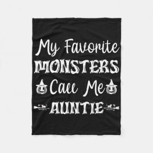 Mijn favoriete monsters noemen me tante leuk kat t fleece deken