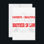 Mijn favoriete mooie broer in de wet grappige cade RSVP kaartje<br><div class="desc">Mijn favoriete mooie broer in de wet grappige cadeau</div>