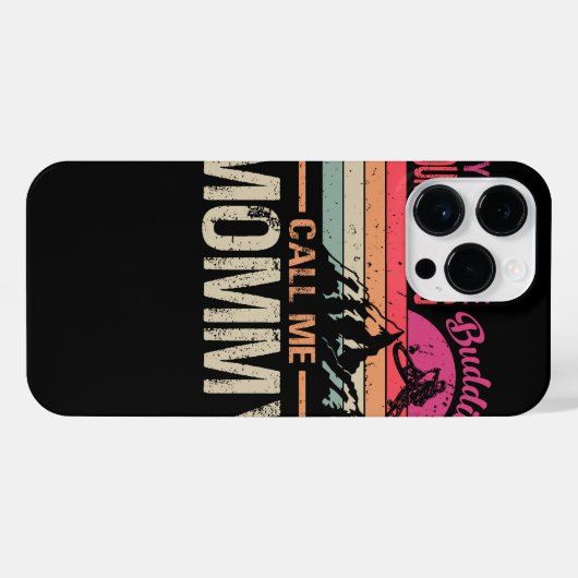 Mijn favoriete mountainbikingboeddies noemen me ma iPhone hoesje (Achterkant horizontaal)