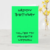 Mijn favoriete neefje verjaarkaarten kaart (Gele Bloem)