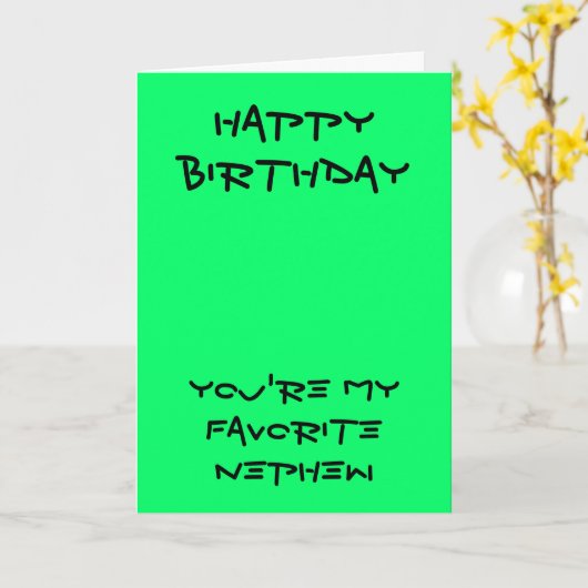 Mijn favoriete neefje verjaarkaarten kaart (Gele Bloem)