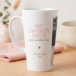 "Mijn favoriete nicht" Tante Fotocollage Latte Mok