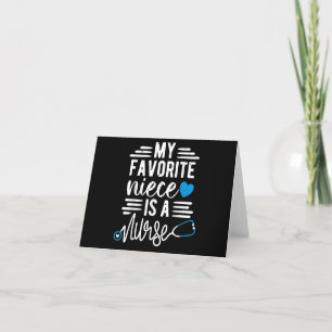 mijn favoriete nichtje is een zuster - tante oom v bedankkaart