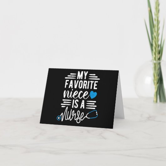 mijn favoriete nichtje is een zuster - tante oom v bedankkaart (Voorkant)