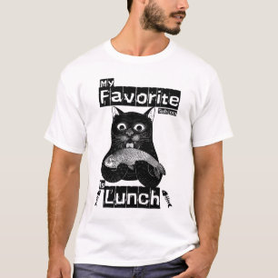Mijn favoriete onderwerp is Lunch Funny Cat T-shirt