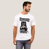 Mijn favoriete onderwerp is Lunch Funny Cat T-shirt (Voorkant volledig)