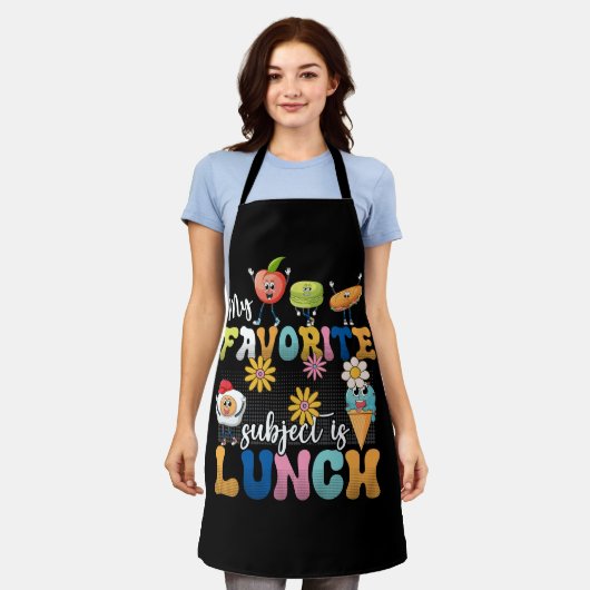 Mijn favoriete onderwerp is Lunch Lady Cafeteria C Schort (Gedragen)