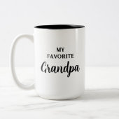 Mijn favoriete opa modern grappig Vaderdag cadeau Tweekleurige Koffiemok (Links)