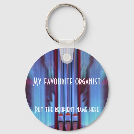 Mijn favoriete organist sleutelhanger (Voorkant)