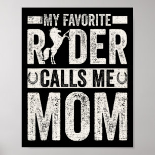Mijn favoriete paardenbrein noemt me mam Funny Hor Poster