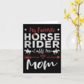 Mijn favoriete paardenrender noemt me mam-paardenr kaart (Gele Bloem)