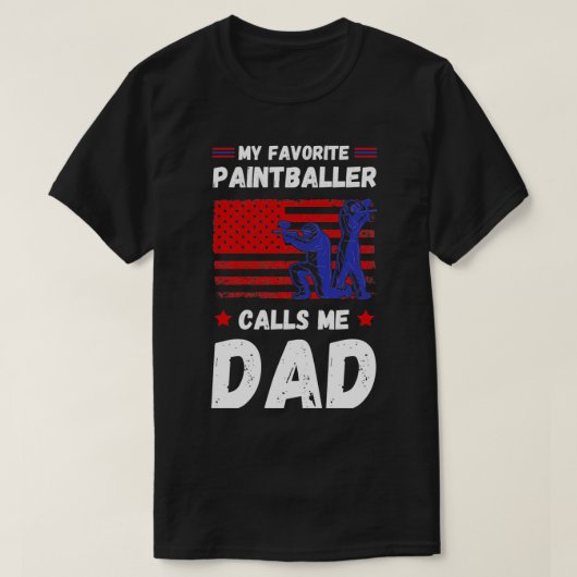 Mijn favoriete Paintballer noemt me pa 2 T-shirt (Design voorkant)