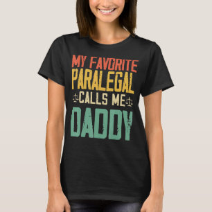 Mijn favoriete paralegal noemt me papa  Retro T-shirt