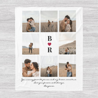 Mijn favoriete persoon script Valentijnsdag 8-foto Fleece Deken
