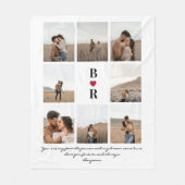 Mijn favoriete persoon script Valentijnsdag 8-foto Fleece Deken (Voorkant)