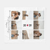 Mijn favoriete persoon script Valentijnsdag 8-foto Fleece Deken (Voorkant (Horizontaal))