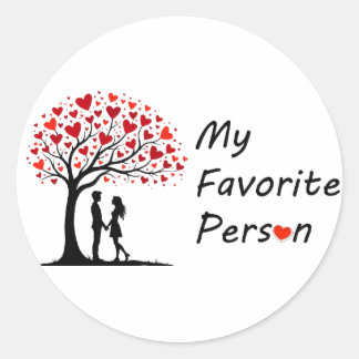 Mijn favoriete persoon ❤️ Valentijnsticker Ronde Sticker