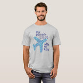 "Mijn favoriete piloot noemt me mam" Vliegtuig T-s T-shirt (Voorkant volledig)