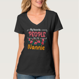 Mijn favoriete piloot noemt me Nannie Cute Floral T-shirt
