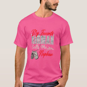 Mijn favoriete piloot noemt me neef trotse luchtma t-shirt
