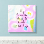 Mijn favoriete plaats canvas afdruk (Insitu (Houten vloer))
