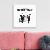 Mijn favoriete plaats | Ideaal voor volleybalspele Canvas Afdruk (Insitu (Woonkamer))