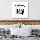 Mijn favoriete plaats | Ideaal voor volleybalspele Canvas Afdruk (Insitu (Slaapkamer))