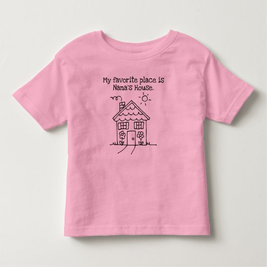 mijn favoriete plek is oma ' s huis kinder shirts (Voorkant)