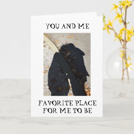 MIJN FAVORIETE PLEK: JIJ/IK EERSTE JUBILEUM KAART (Gele Bloem)