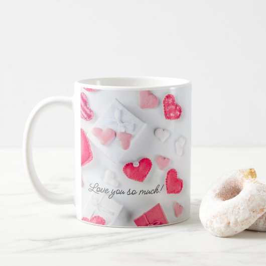 Mijn favoriete plek zit in je Valentijnse van Hug Koffiemok (Met donut)
