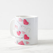 Mijn favoriete plek zit in je Valentijnse van Hug Koffiemok (Voorkant links)