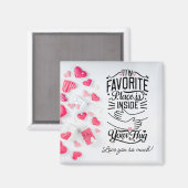 Mijn favoriete plek zit in je Valentijnse van Hug Magneet (Voorkant / Achterkant)