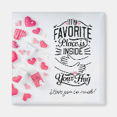 Mijn favoriete plek zit in je Valentijnse van Hug Magneet (Voorkant)