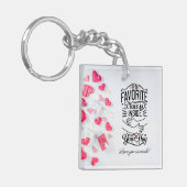 Mijn favoriete plek zit in je Valentijnse van Hug Sleutelhanger (Voorkant Links)