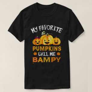 Mijn favoriete pompoenen noemen me Bampy Funny Hal T-shirt