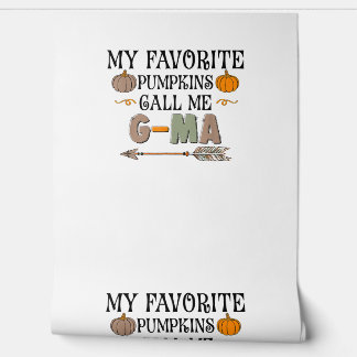 Mijn favoriete pompoenen noemen me G-MA oma Thanks Behang