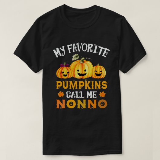 Mijn favoriete pompoenen noemen me nonno Funny Hal T-shirt (Design voorkant)