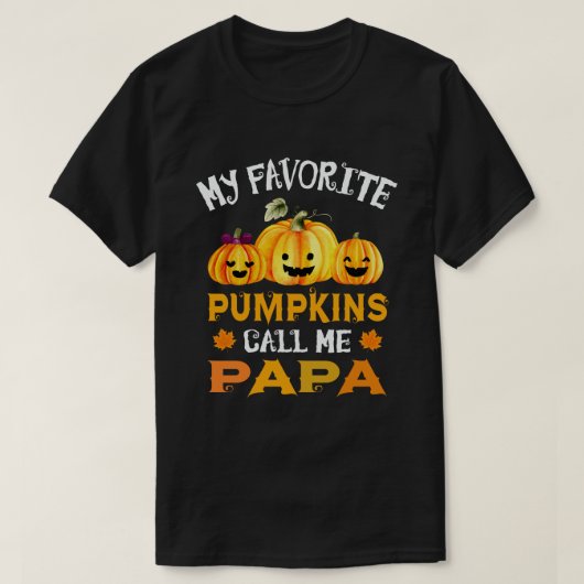 Mijn favoriete pompoenen noemen me Papa Funny Hall T-shirt (Design voorkant)