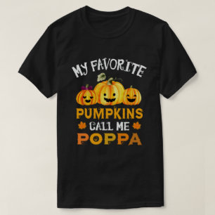 Mijn favoriete pompoenen noemen me Poppa Funny Hal T-shirt