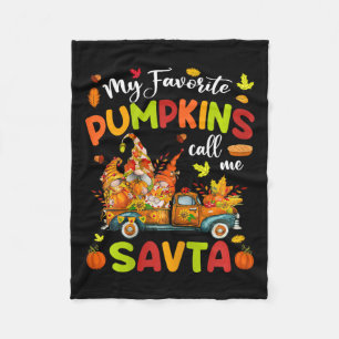 Mijn favoriete pompoenen noemen me Savta Truck Tha Fleece Deken