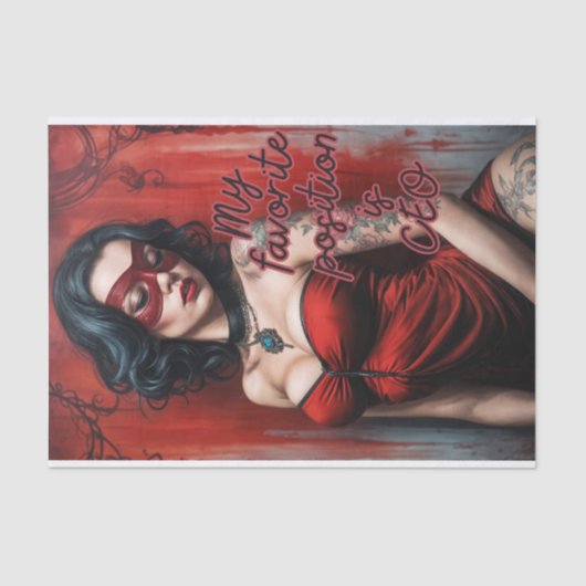 Mijn favoriete positie is CEO Vrouw Decoupage Tissuepapier (Voorkant)